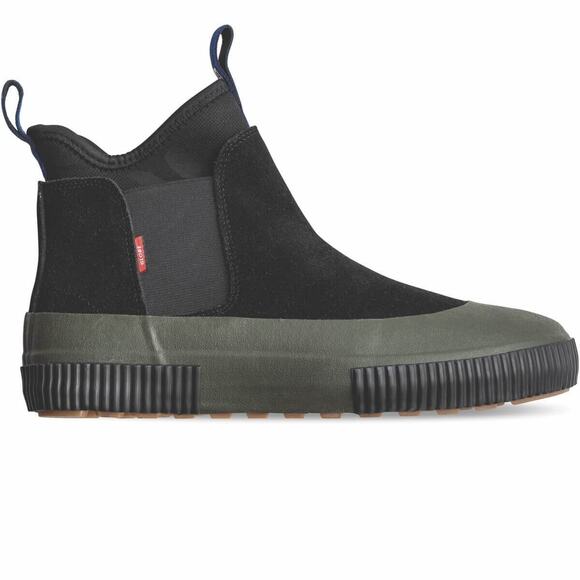 Globe Dover EXPLR Black Suede Ankle Skate Shoe Boot Black/Dusty Olive/Polartec 8 - Picture 1 of 4